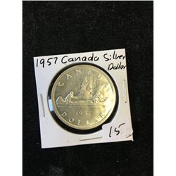1957 CANADA SILVER DOLLAR!