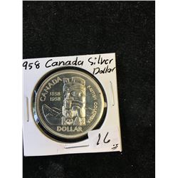 1958 CANADA SILVER DOLLAR!