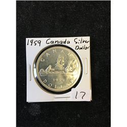 1959 CANADA SILVER DOLLAR!