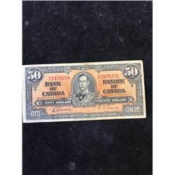 1937 BANK OF CANADA $50 NOTE!