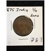 Image 1 : 1875 INDIA 1/4 ANNA!