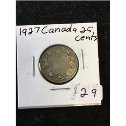 1927 CANADA 25 CENTS!
