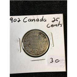1902 CANADA 25 CENTS!