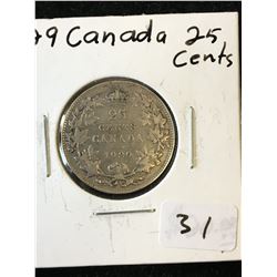 1929 CANADA 25 CENTS!