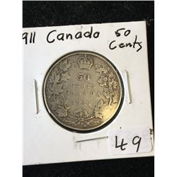 1911 CANADA 50 CENTS!