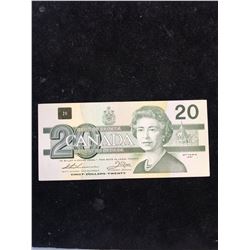1991 BANK OF CANADA $20 RADAR NOTE!