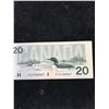 Image 2 : 1991 BANK OF CANADA $20 RADAR NOTE!
