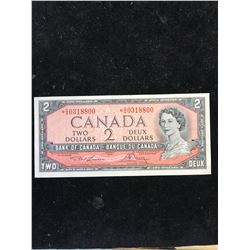 1954 BANK OF CANADA $2 REPLACEMENT NOTE!