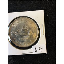 1937 CANADA SILVER DOLLAR!