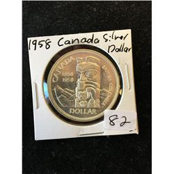 1958 CANADA SILVER DOLLAR!