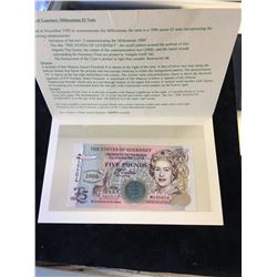 2000 THE STATE OF GUERNSEY MILLENNIUM 5 POUND NOTE!