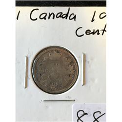 1871H CANADA 10 CENTS!