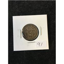 1904H NEWFOUNDLAND 20 CENTS
