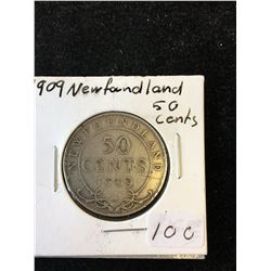 1909 NEWFOUNDLAND 50 CENTS!