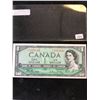 Image 1 : 1954 BANK OF CANADA $1 NOTE! RARER FN PREFIX!