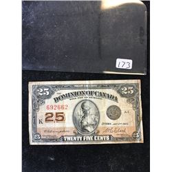 1923 DOMINION OF CANADA SHINPLASTER!