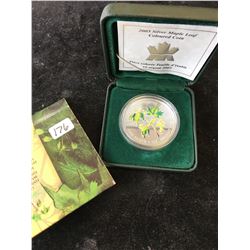 2003 CANADA SILVER MAPLE LEAF COLOURED COIN~