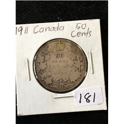 1911 CANADA 50 CENTS!
