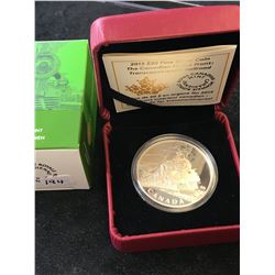 2015 CANADA $20 FINE SILVER COIN! TRANSCONTINENTAL RAILROAD