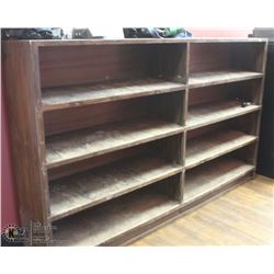LARGE 8 SECTION WOOD BOOT SHELF