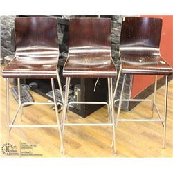 LOT OF 3 BAR STOOLS