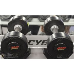 PAIR OF 15LB DUMBBELLS