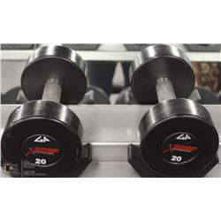 PAIR OF 20LB DUMBBELLS