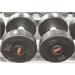 PAIR OF 45LB DUMBBELLS