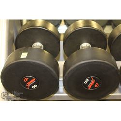 PAIR OF 60LB DUMBBELLS