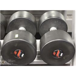 PAIR OF 80LB DUMBBELLS