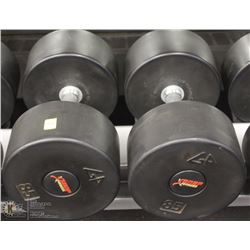 PAIR OF 85LB DUMBBELLS