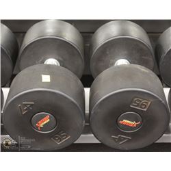 PAIR OF 95LB DUMBBELLS