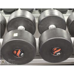 PAIR  OF 75LB DUMBBELLS