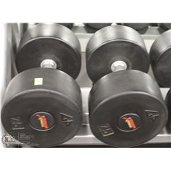 PAIR  OF 75LB DUMBBELLS
