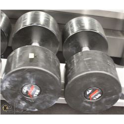 PAIR OF 125LB DUMBBELLS