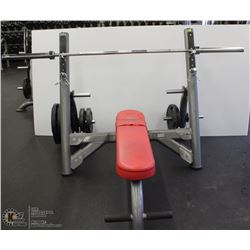 CURL BAR RACK COMES WITH 6 WEIGHTS (230LBS) & CURL BAR