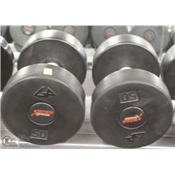 PAIR OF 50LB DUMBBELLS