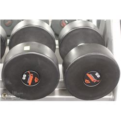 PAIR OF 65LB DUMBBELLS