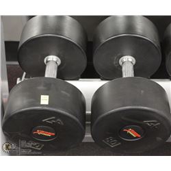 PAIR OF 80LB DUMBBELLS
