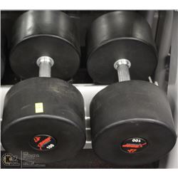 PAIR OF 100LB DUMBBELLS