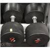Image 1 : PAIR OF 100LB DUMBBELLS