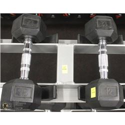 PAIR OF 12LB DUMBBELLS