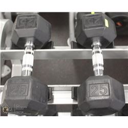 PAIR OF 25LB DUMBBELLS