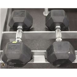 PAIR OF 30LB DUMBBELLS