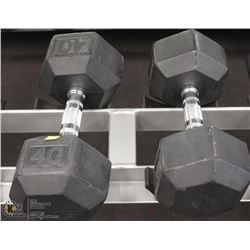 PAIR OF 40LB DUMBBELLS