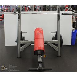 OLYMPIC INCLINE BENCH, INCLUDES 200LBS OF WEIGHTS