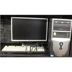 VOYAGEUR DESKTOP COMPUTER WITH MONITOR, KEYBOARD &