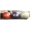 Image 1 : LOT OF 3 EXERCISE BALLS & A POWER RACK SYSTEM