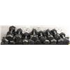 Image 1 : LOT OF 16 DUMBBELLS RANGING FROM 8LBS TO 15LBS