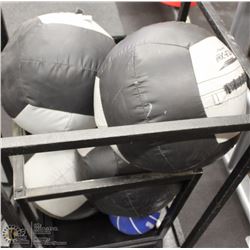 LOT OF 7 ASSORTED SIZED MEDICINE BALLS